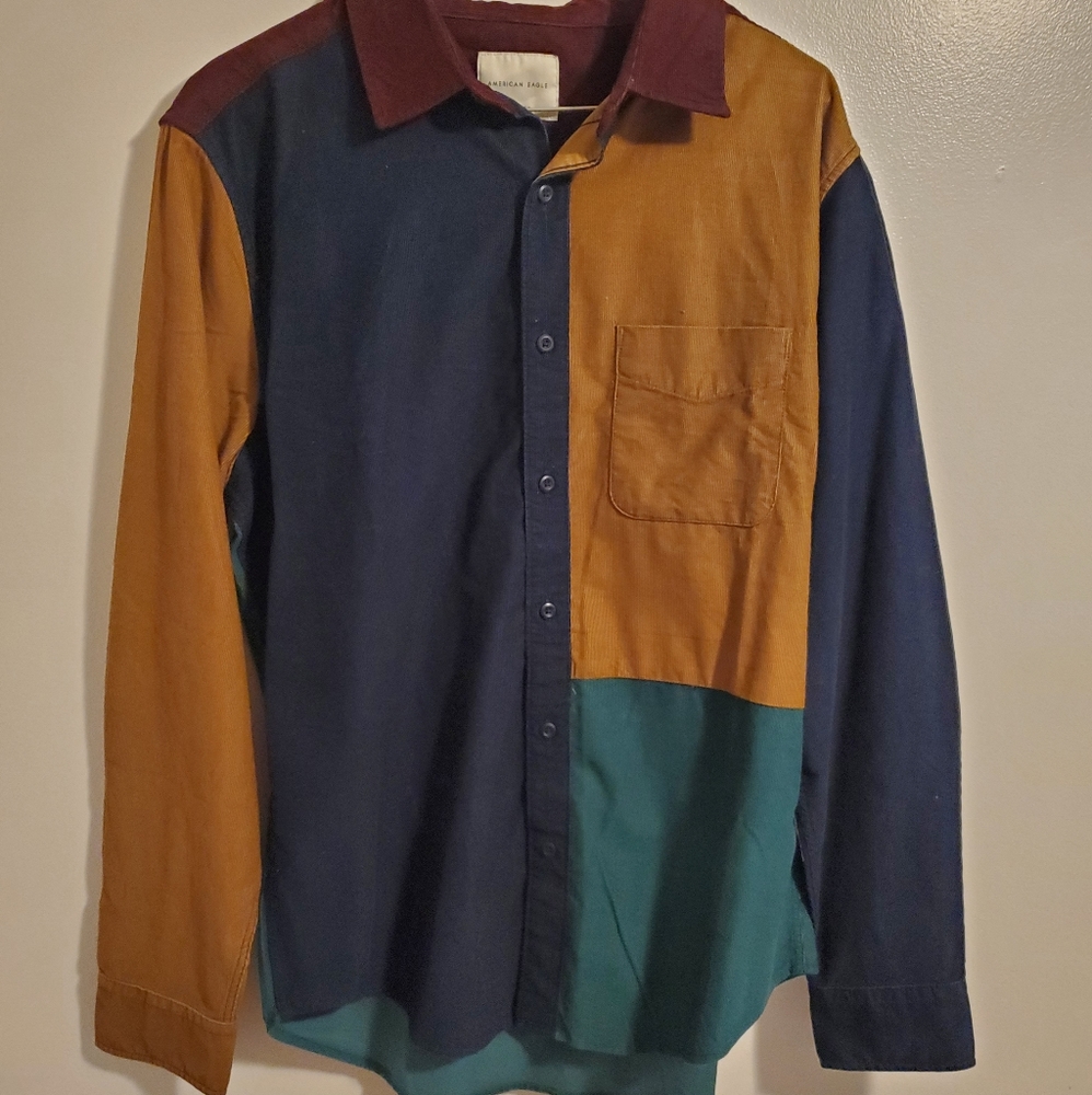 Mens medium American eagle colorblock flannel.